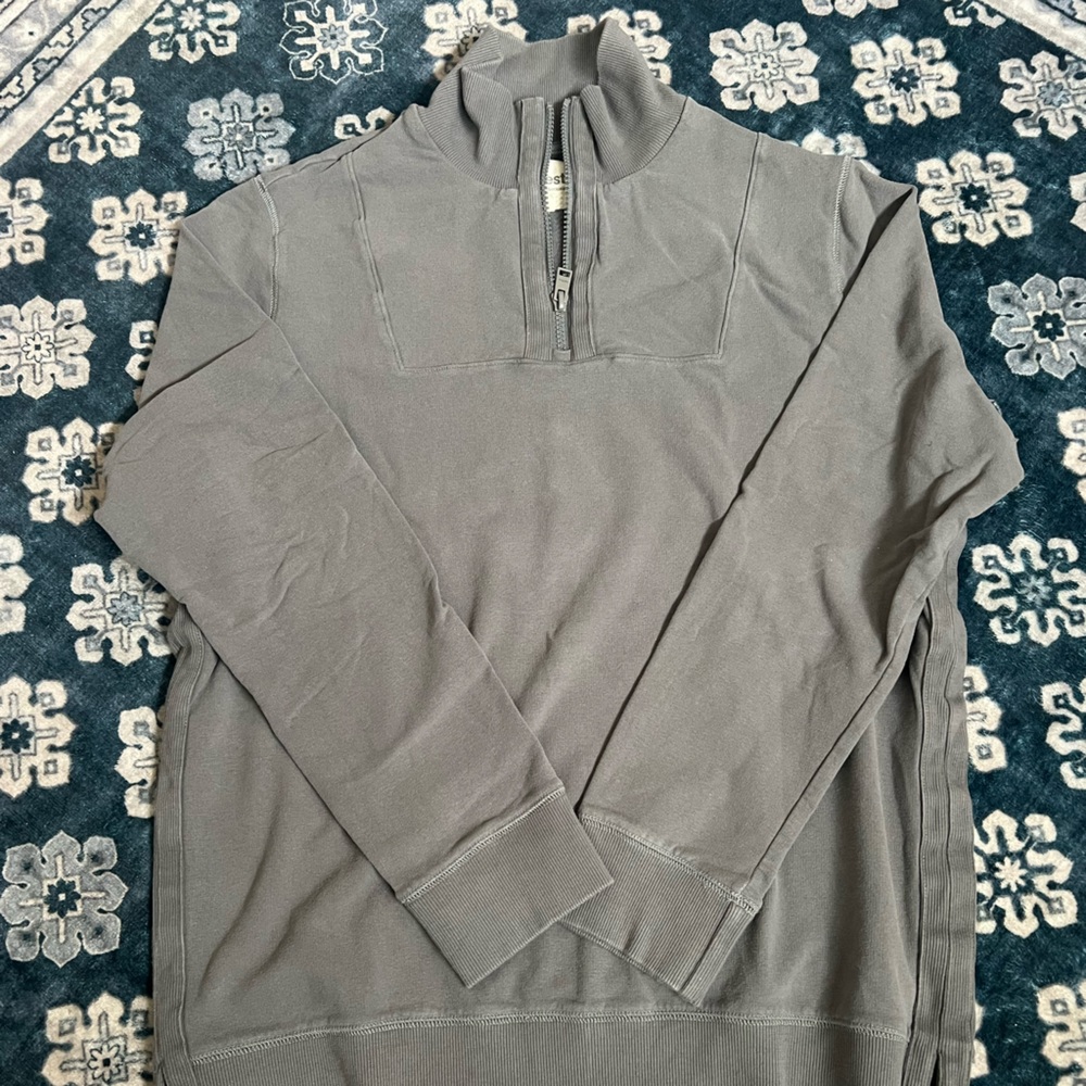 UpWest Gray Quarter Zip Pullover Sweater